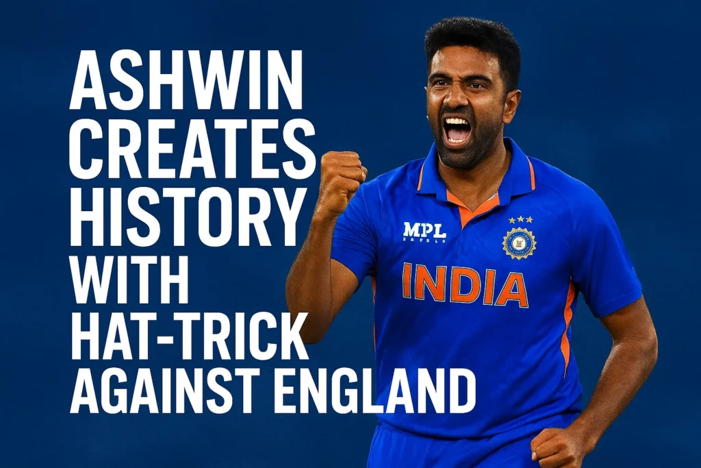Ashwin Creates History with Hat-Trick Against England